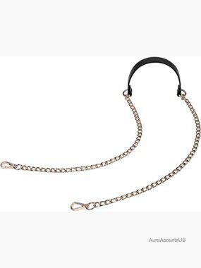 Genuine Leather & Chain Crossbody Strap 51in Replace Handbag Purse